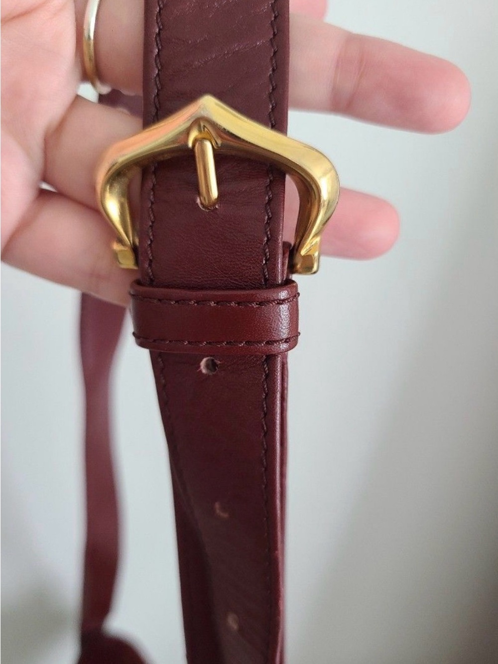 CARTIER 1970’s Suede Leather Flap Crossbody Saddle Bag Rare Antique Vintage - Picture 7 of 11